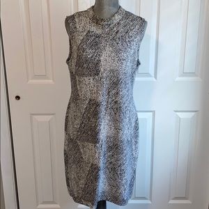 Sharagano Black and White Dress